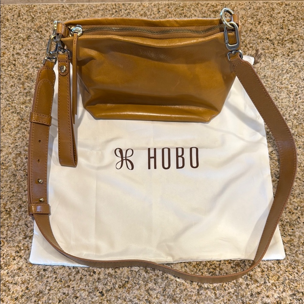 HOBO Tan Leather Crossbody Bag